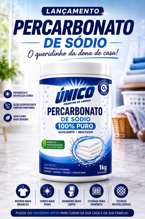 Percarbonato de Sódio ÚNICO 100% puro, pote de 1 kg